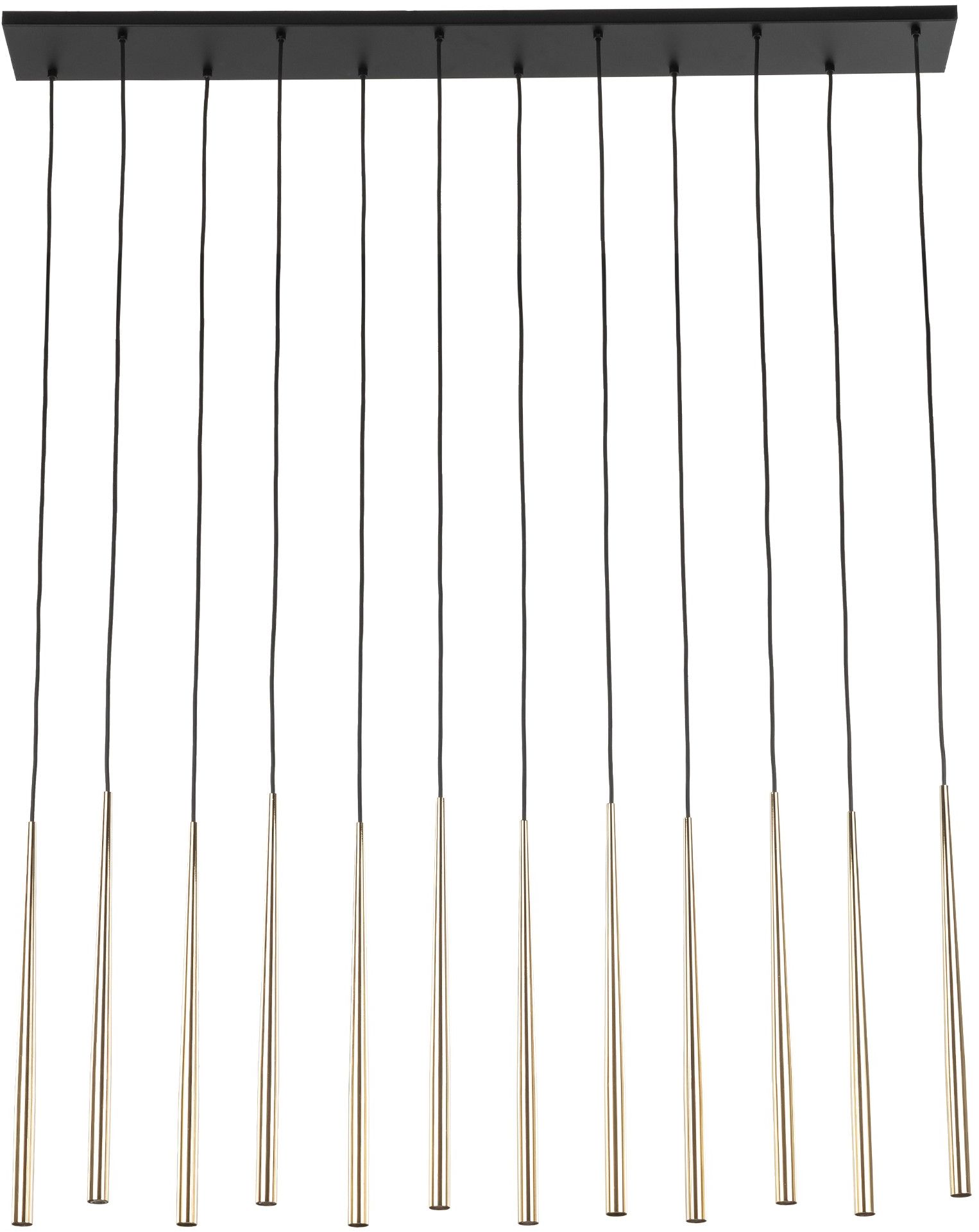 TK Lighting Piano lampe suspendue x8 W noir-doré 10119
