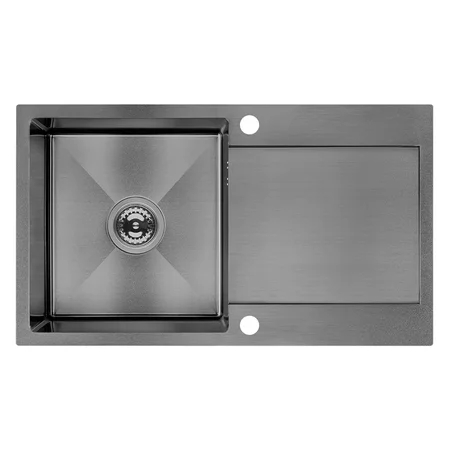 Laveo Marmara évier en acier inoxydable 76x44 cm graphite SAM_511T