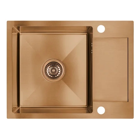 Laveo Marmara évier en acier inoxydable 57x44 cm cuivre SAM_813T