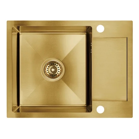 Laveo Marmara évier en acier inoxydable 57x44 cm doré SAM_G13T