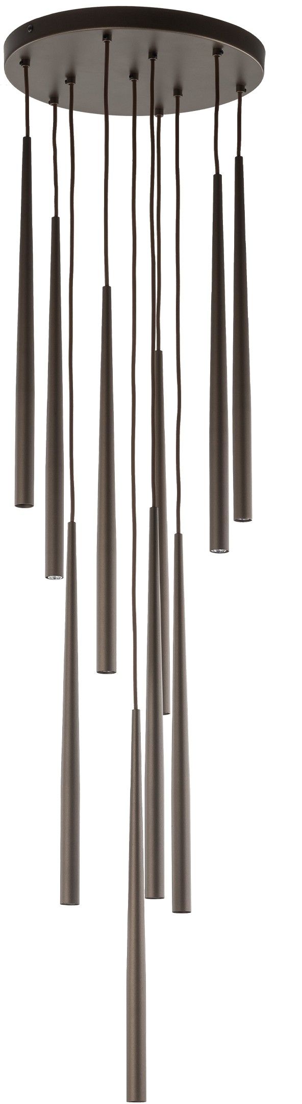 TK Lighting Piano lampe suspendue x8 W marron 10110