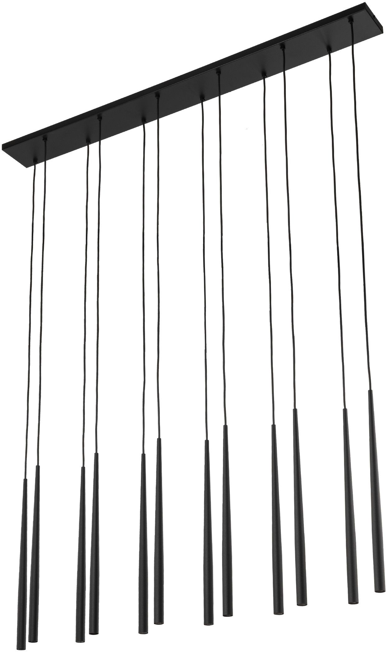 TK Lighting Piano lampe suspendue x8 W noir 10115