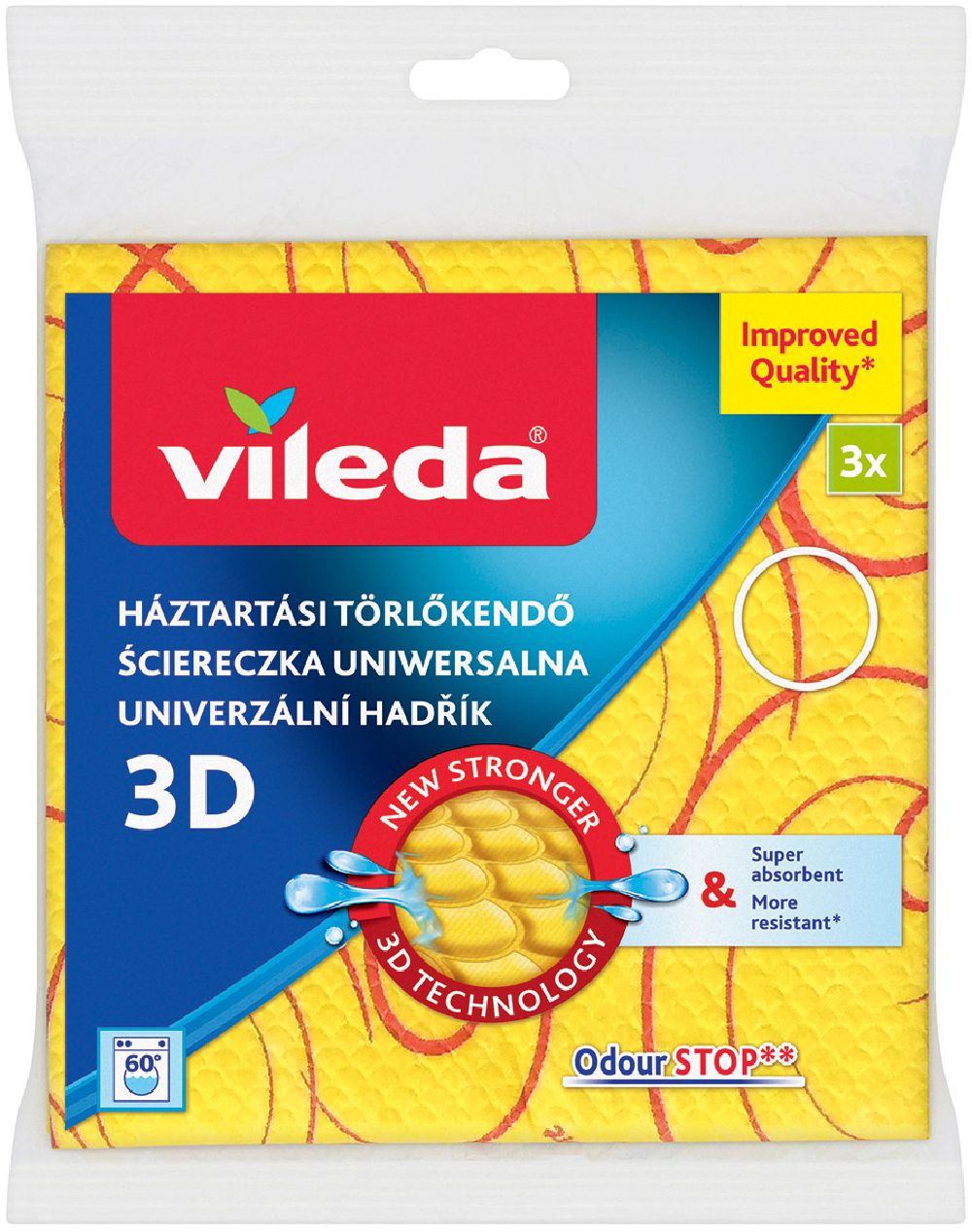 Vileda ensemble de chiffons de nettoyage 144826