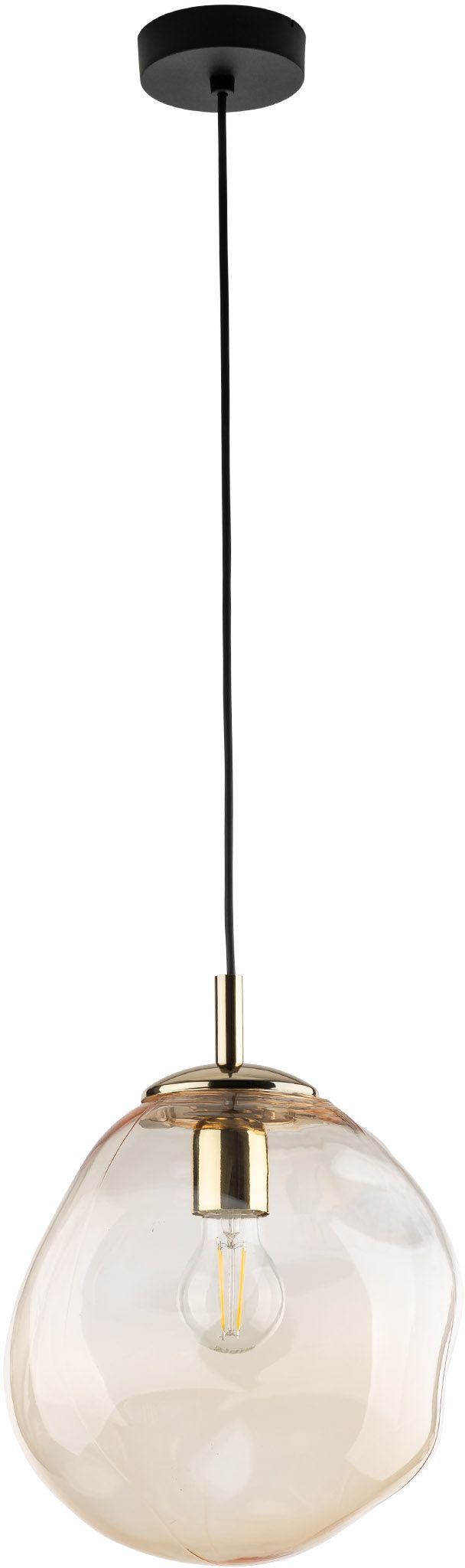 TK Lighting Sol lampe suspendue 1x15 W noir-ambre 10083