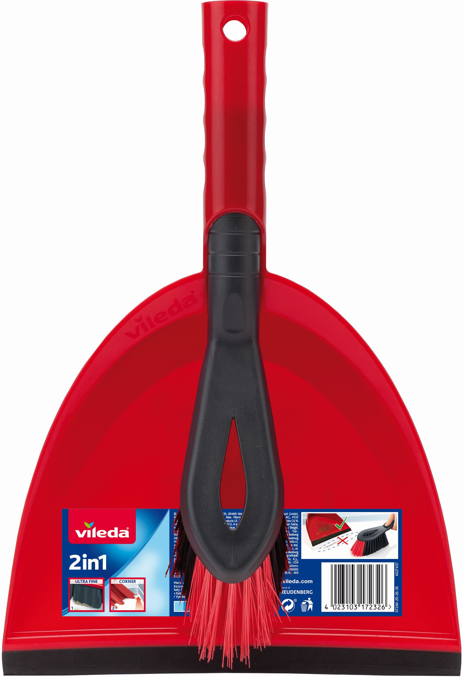 Vileda 2w1 pelle à poussière avec balai 141742