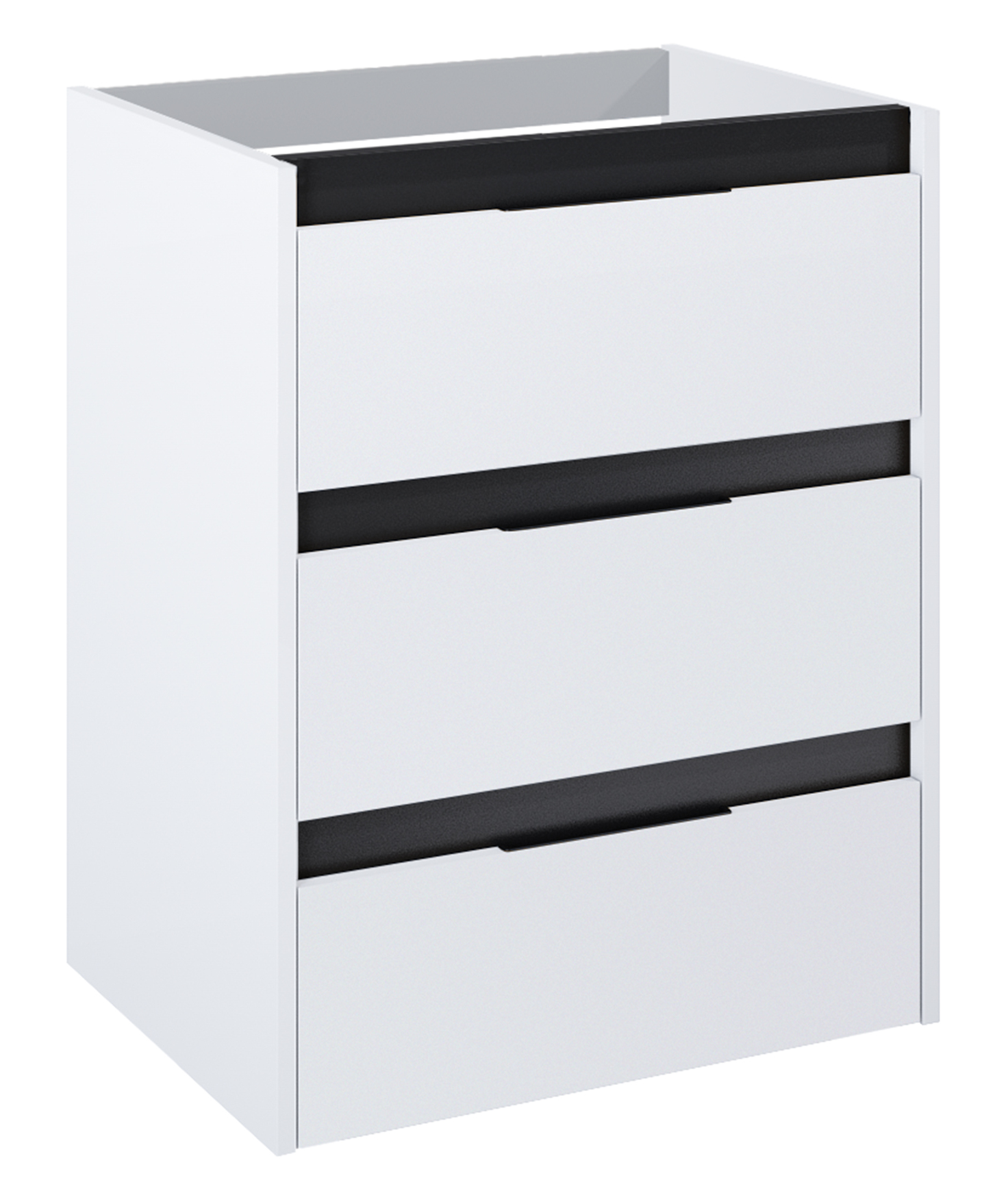 Roca Alpine armoire 58.5x45.2x74 cm sous-lavabo suspendu blanc-noir A857866606
