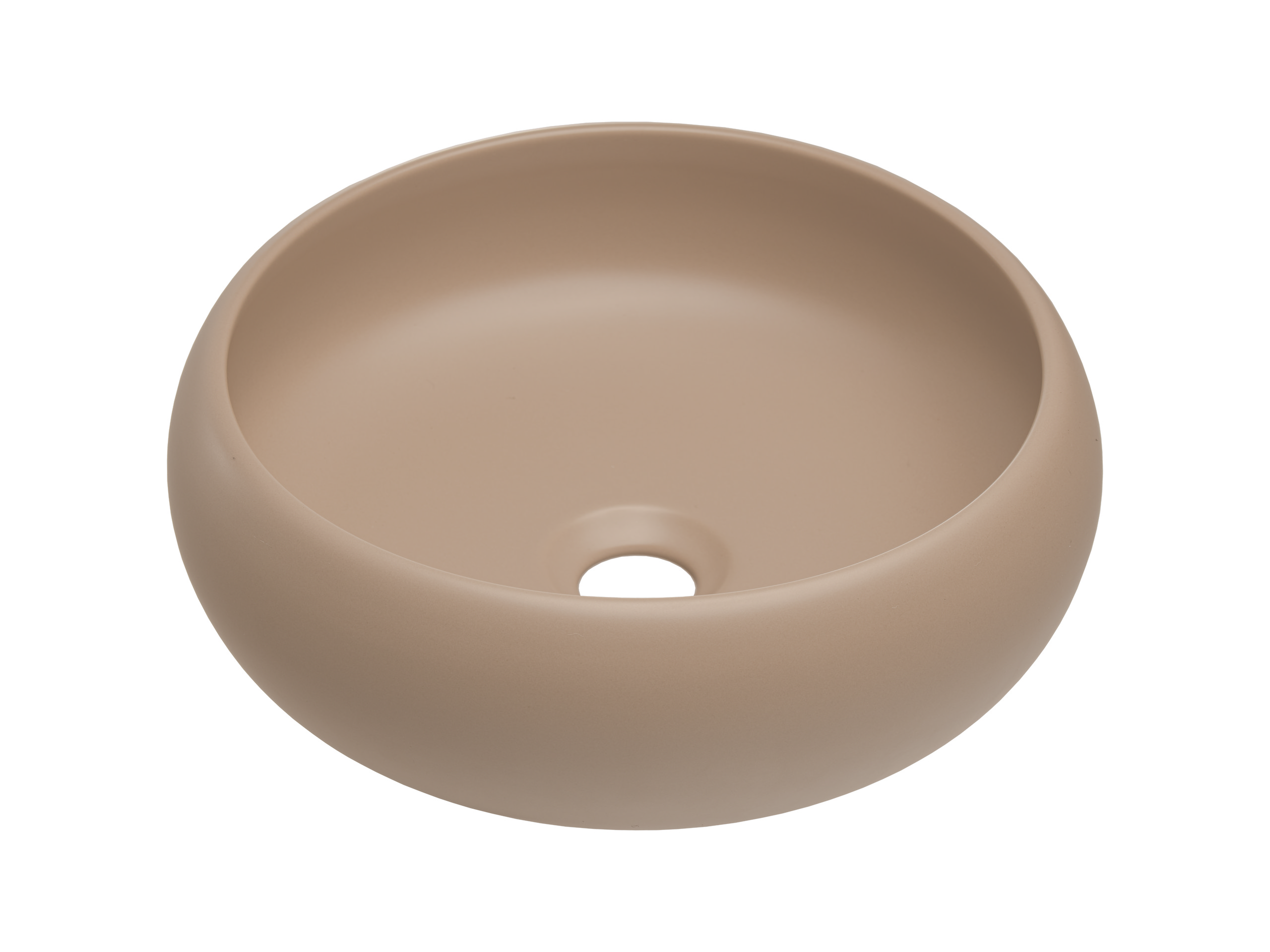 Comad Wiki lavabo 36x36 cm ronde à poser marron/beige UN-WIKI-MC