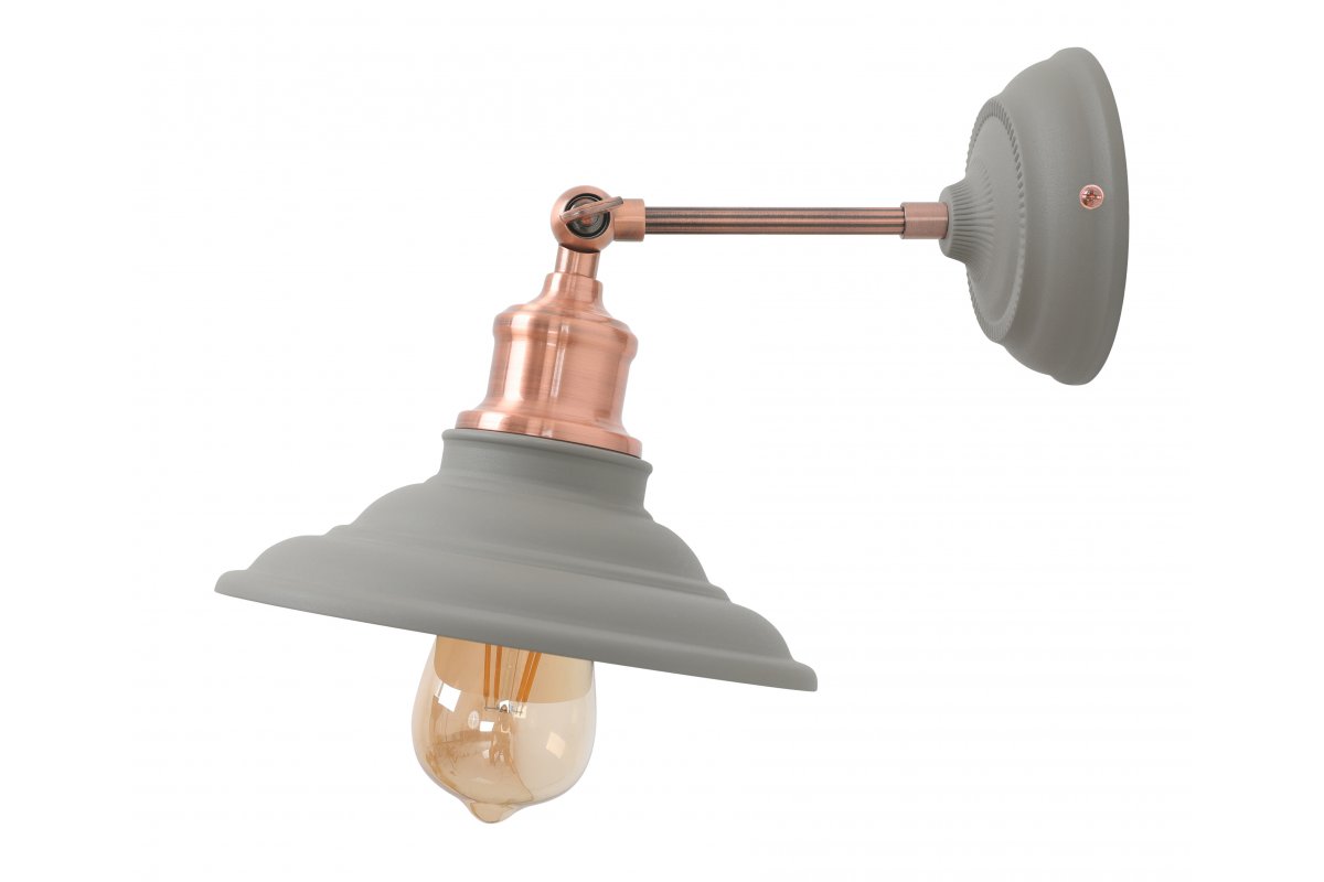 GTV Loret applique murale 1x40 W gris OS-LOR-E27-15-DEC