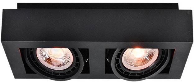 GTV Loid plafonnier 2x40 W noir OS-LOID-2GU10-10-DEC