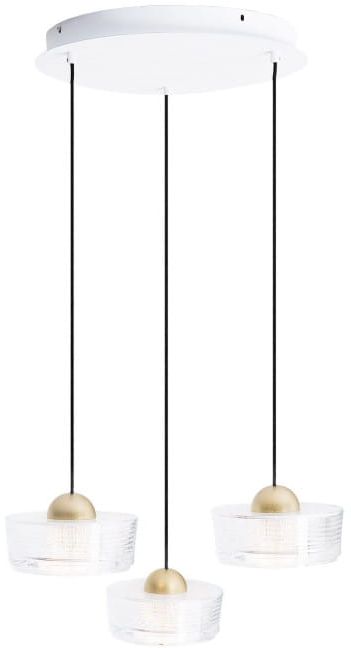MaxLight Lipari lampe suspendue 3x22 W transparent-doré P0543