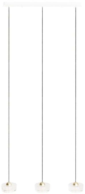 MaxLight Lipari lampe suspendue 3x22 W transparent-doré P0545