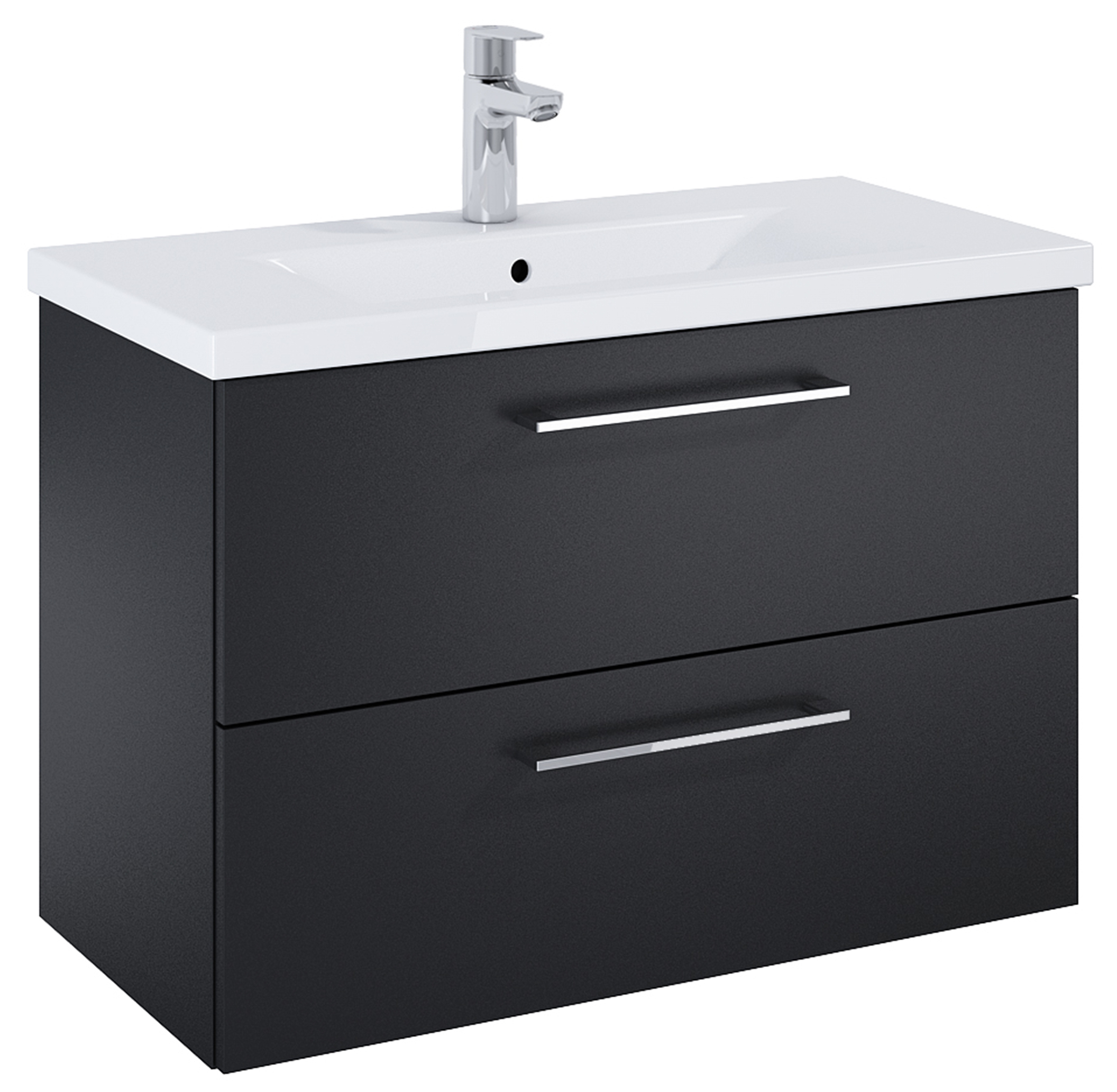 Roca Roma Compact armoire 80x38.4x53 cm sous-lavabo suspendu noir A857953532