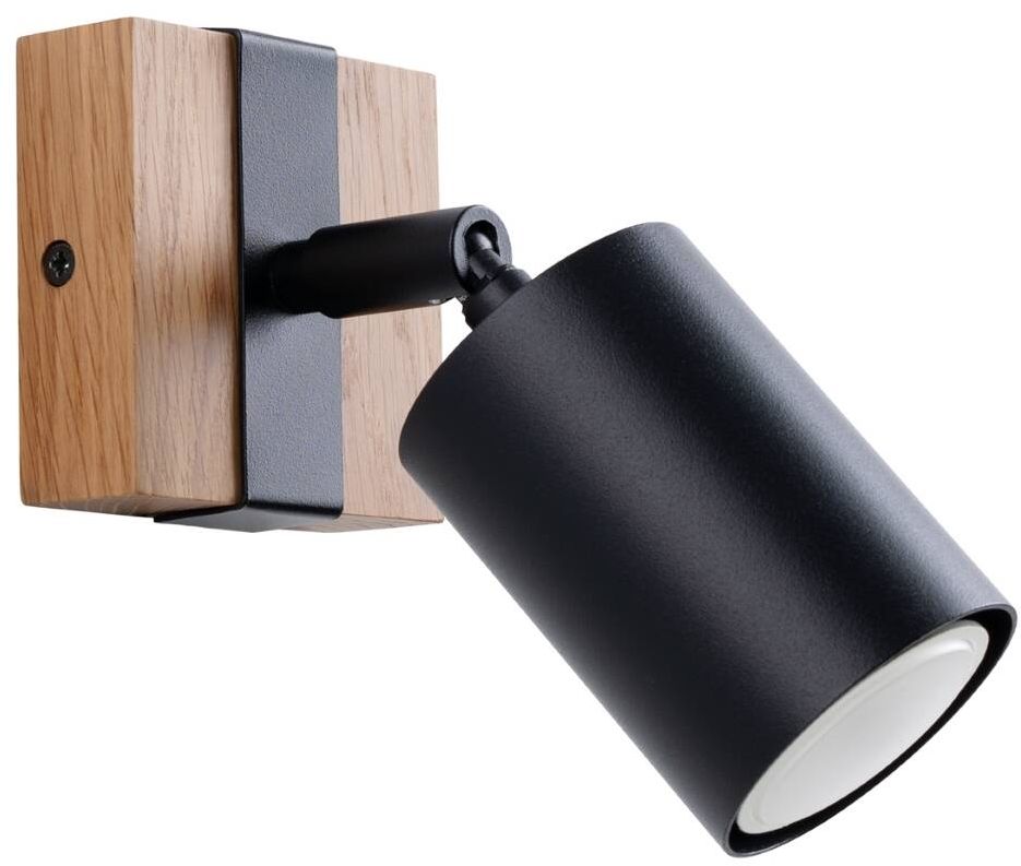 Sollux Lighting Fager applique murale 1x10 W noir-bois SL.1343