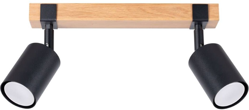 Sollux Lighting Fager plafonnier 2x10 W noir-bois SL.1344