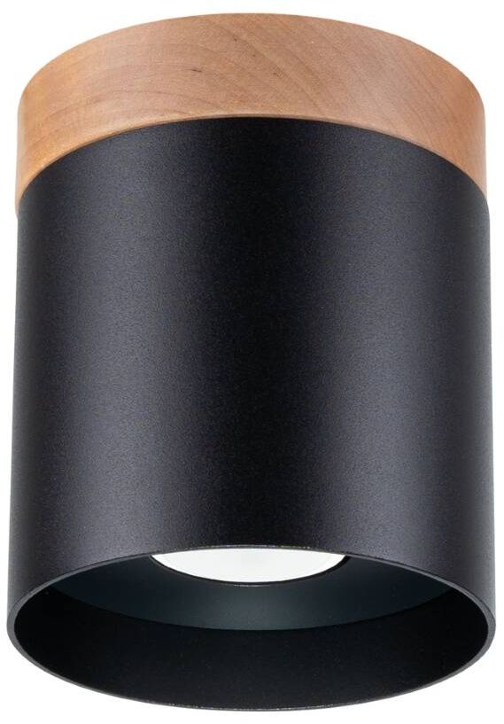 Sollux Lighting Rif plafonnier 1x10 W noir-bois SL.1349