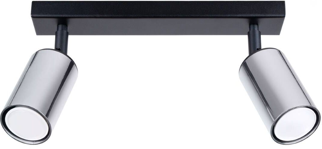 Sollux Lighting Winx plafonnier 2x10 W noir-chrome SL.1367
