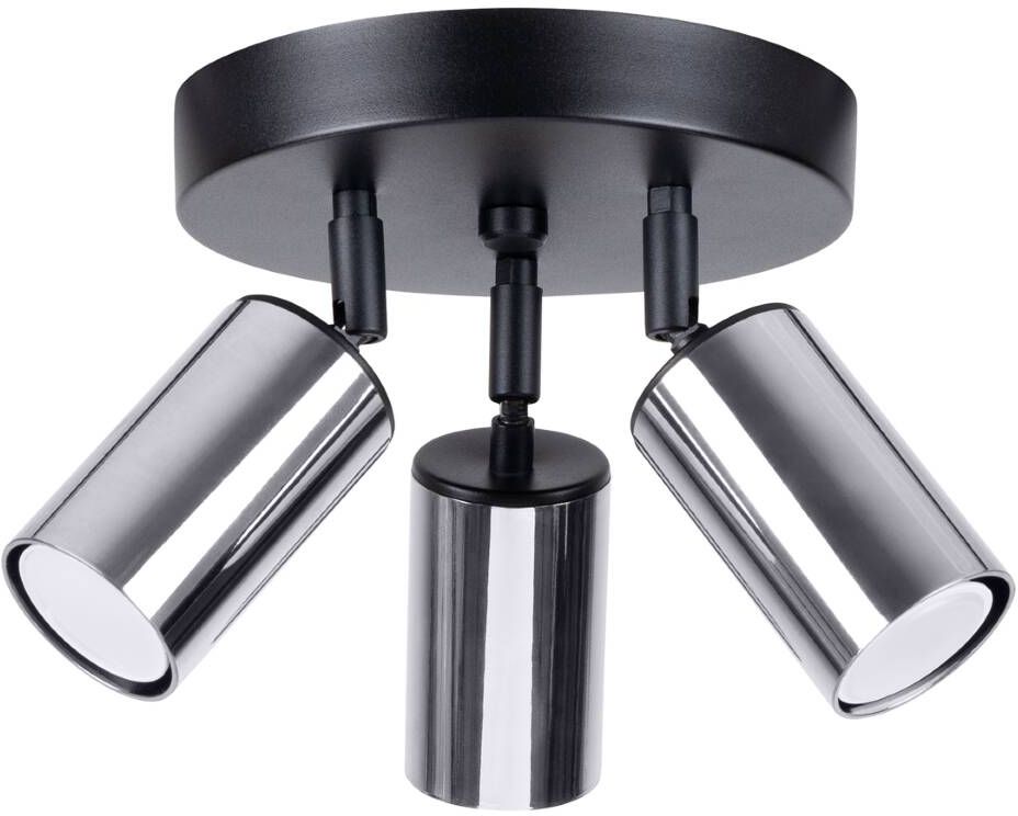 Sollux Lighting Winx plafonnier 3x10 W noir-chrome SL.1369
