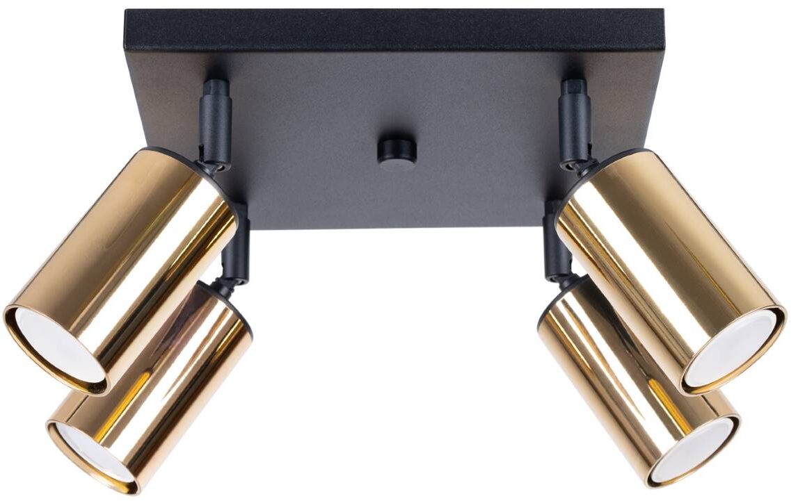 Sollux Lighting Winx plafonnier 4x10 W noir-doré SL.1386