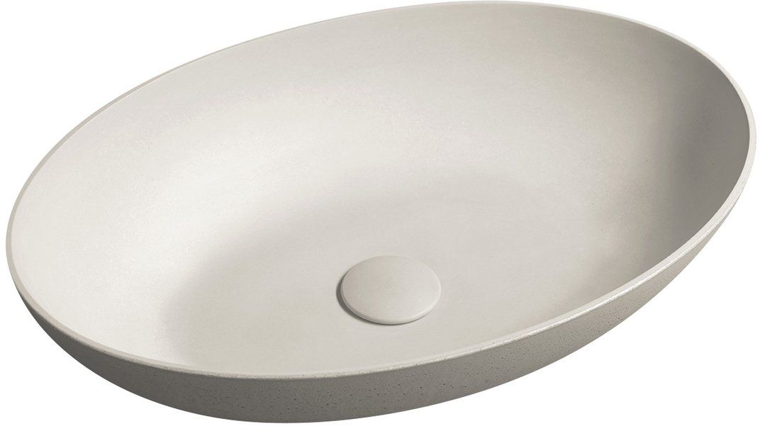 Sapho Formigo lavabo 60x40 cm ovale à poser marron/beige FG214