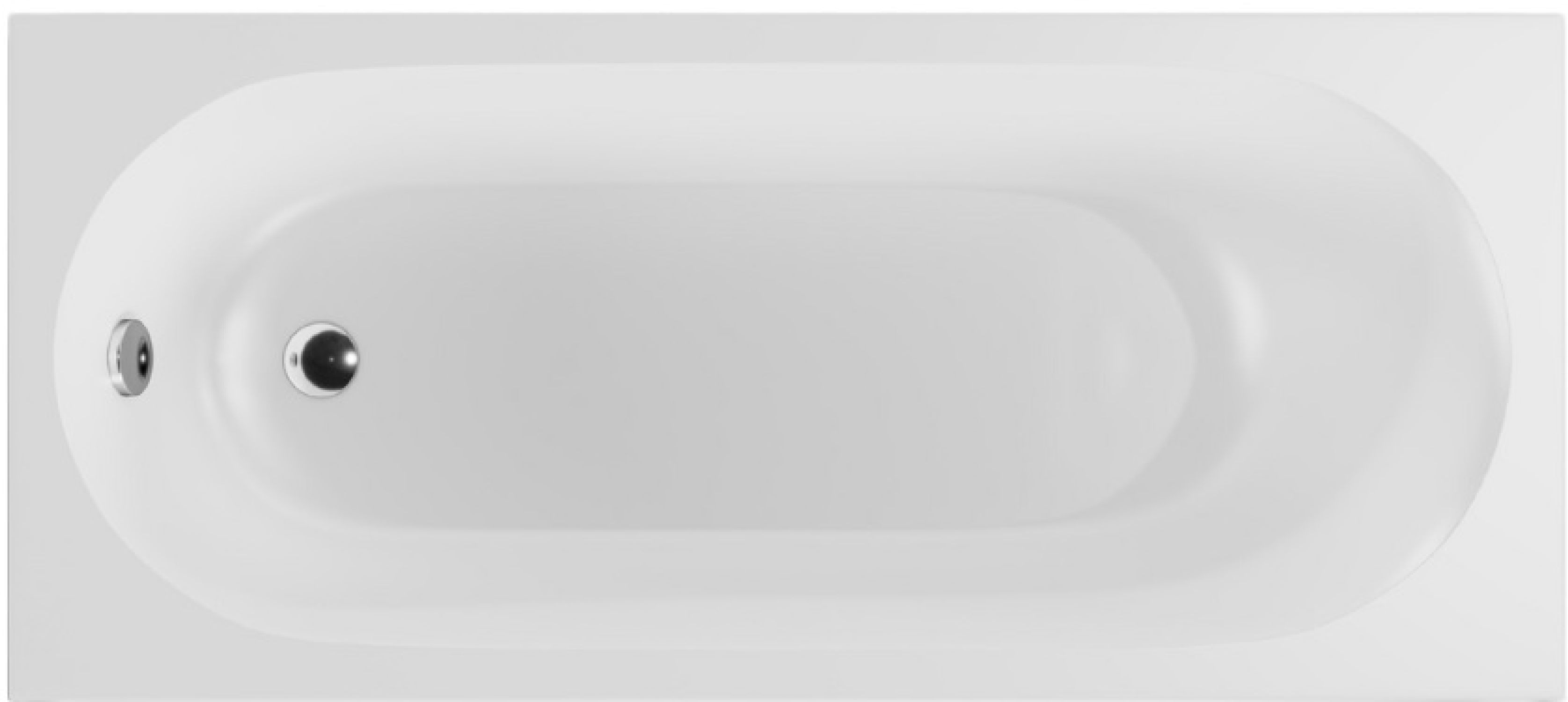 Excellent Oceana baignoire rectangulaire slim 170x75 cm blanc WAEX.OCM.170.75WHS