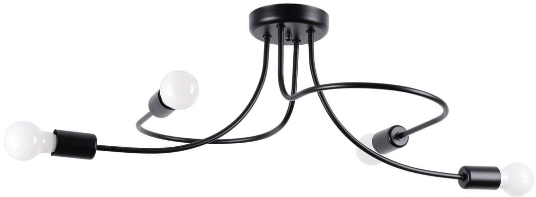 Sollux Lighting Levar plafonnier 4x15 W noir SL.1455