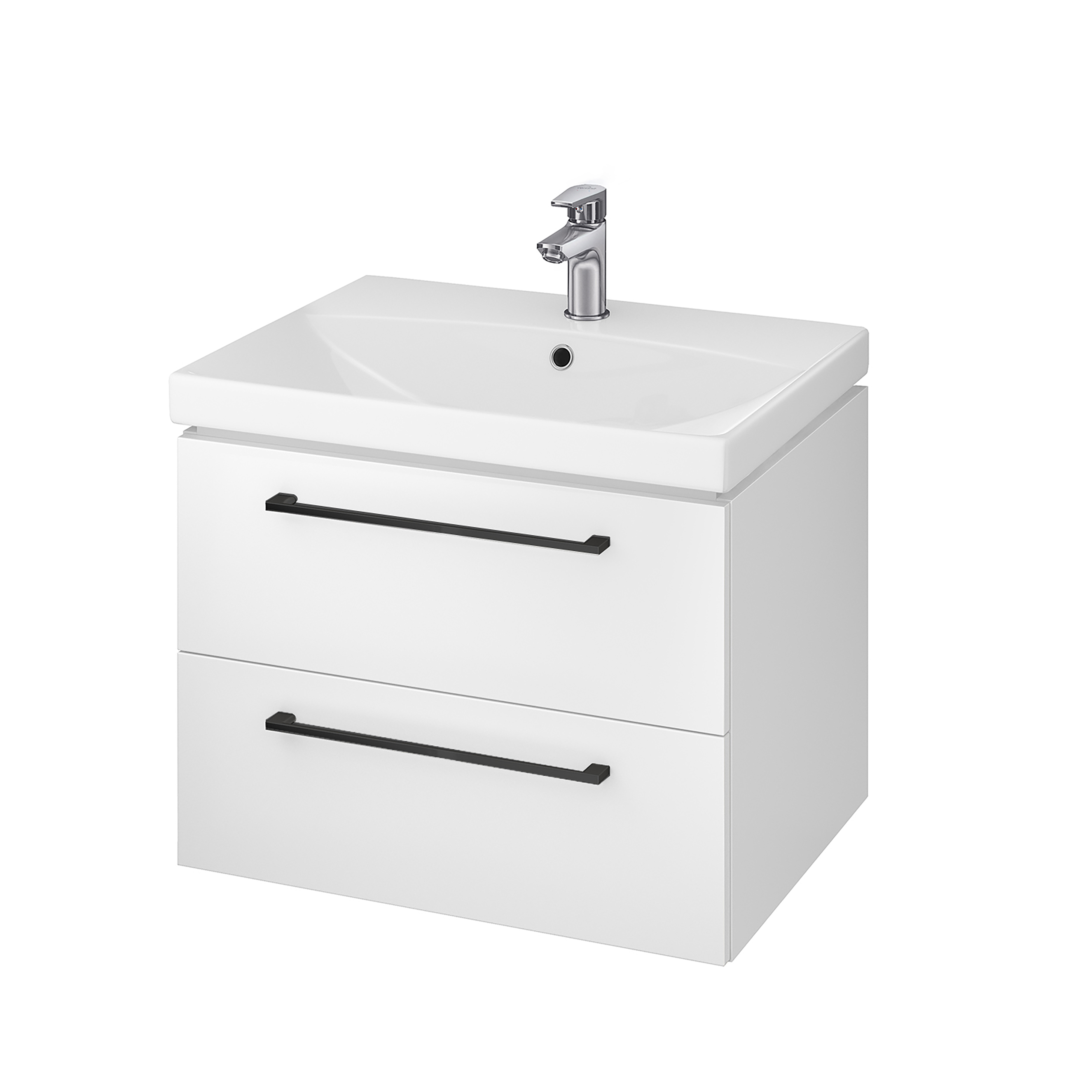 Cersanit Gala lavabo avec meuble et poignées 60 cm blanche S801-369
