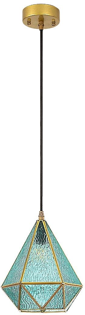 Rabalux Norah lampe suspendue 1x40 W doré-bleu 72244