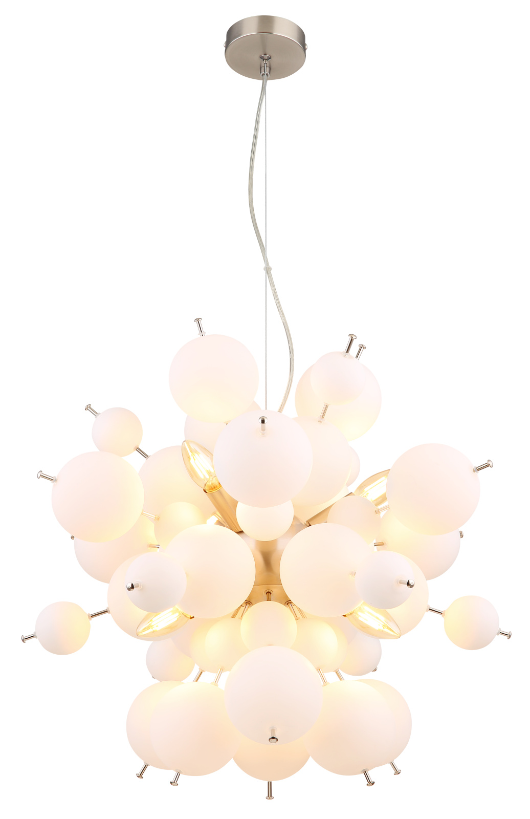 Globo Lighting Udo lampe suspendue 6x25 W blanc-noir-nickel 15633HO
