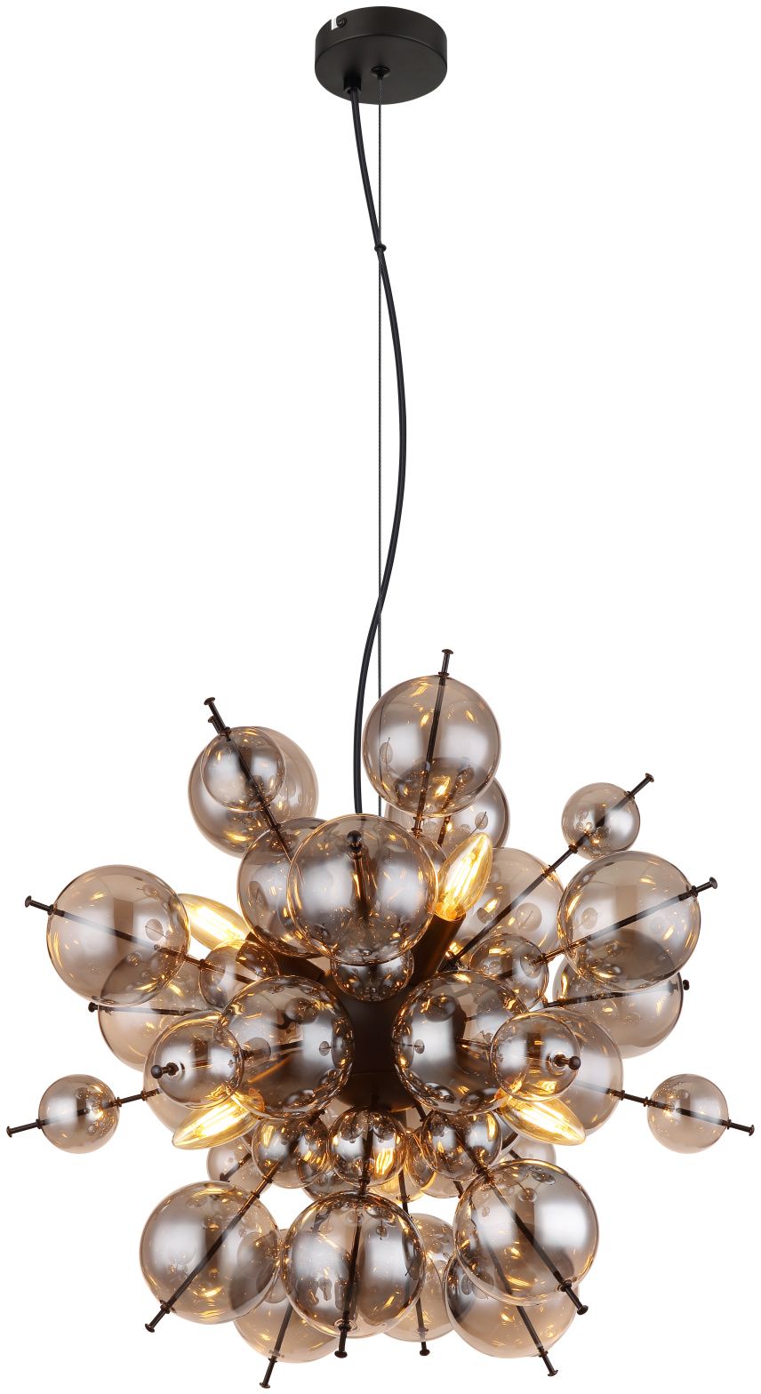 Globo Lighting Udo lampe suspendue 6x25 W noir-fumé 15633HS