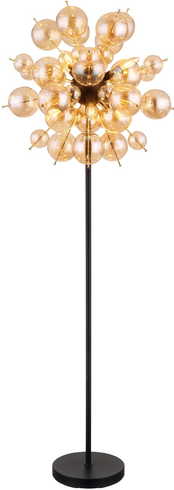 Globo Lighting Udo lampadaire 6x25 W noir-doré-ambre 15633SA