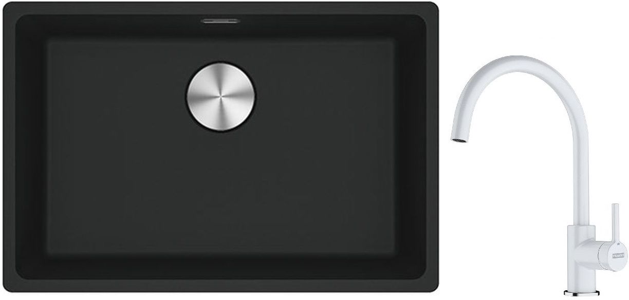 Set évier en granit Franke Maris 125.0687.252, mitigeur de cuisine Franke Lina 115.0626.024
