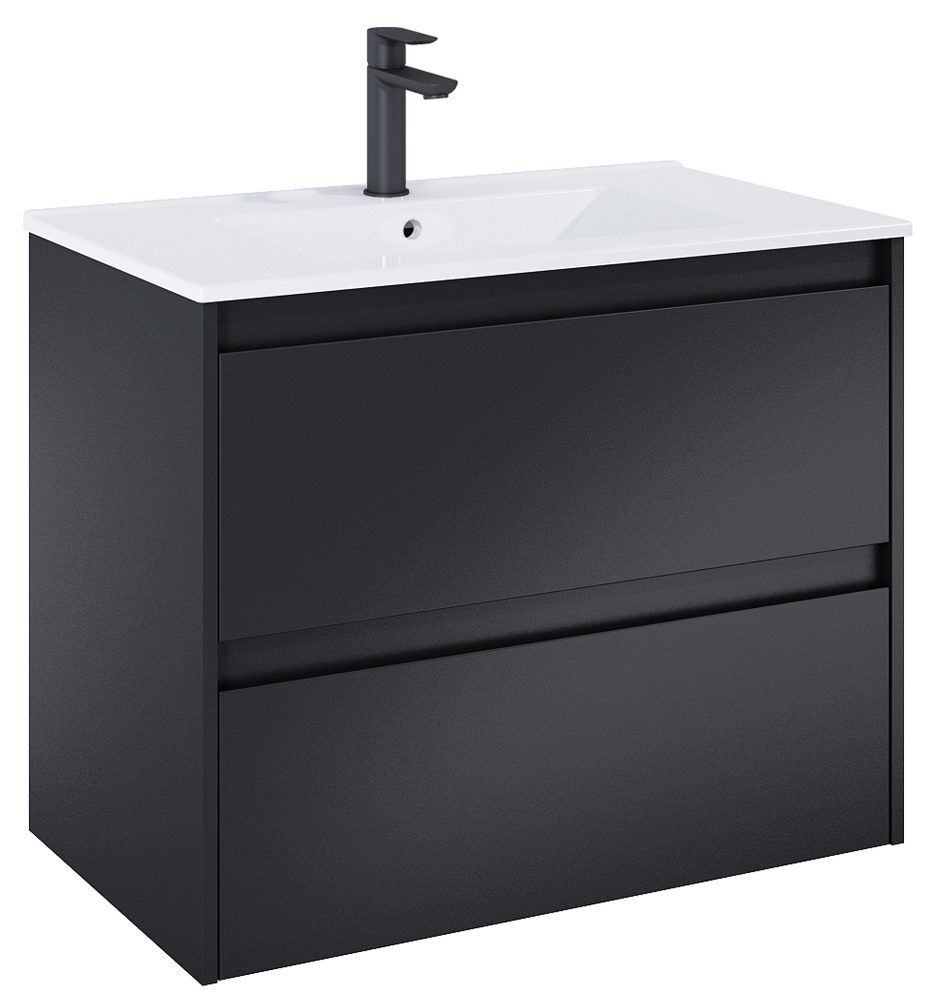 Roca Claudia armoire 80x45.6x63.5 cm sous-lavabo suspendu noir A857795532