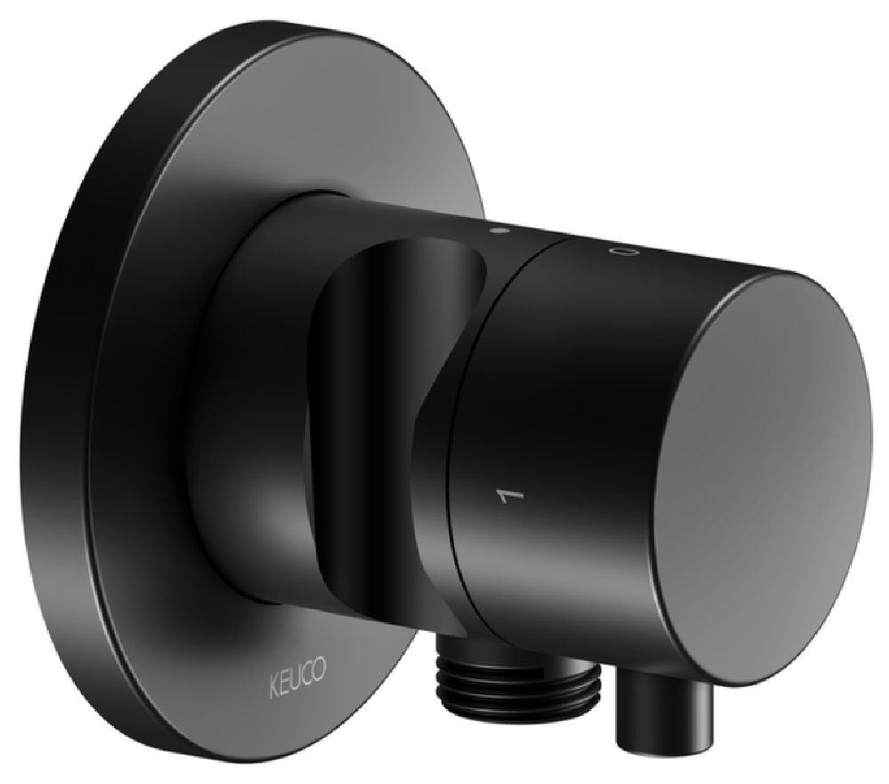 Keuco IXMO raccord coudé avec support noir 59557371201