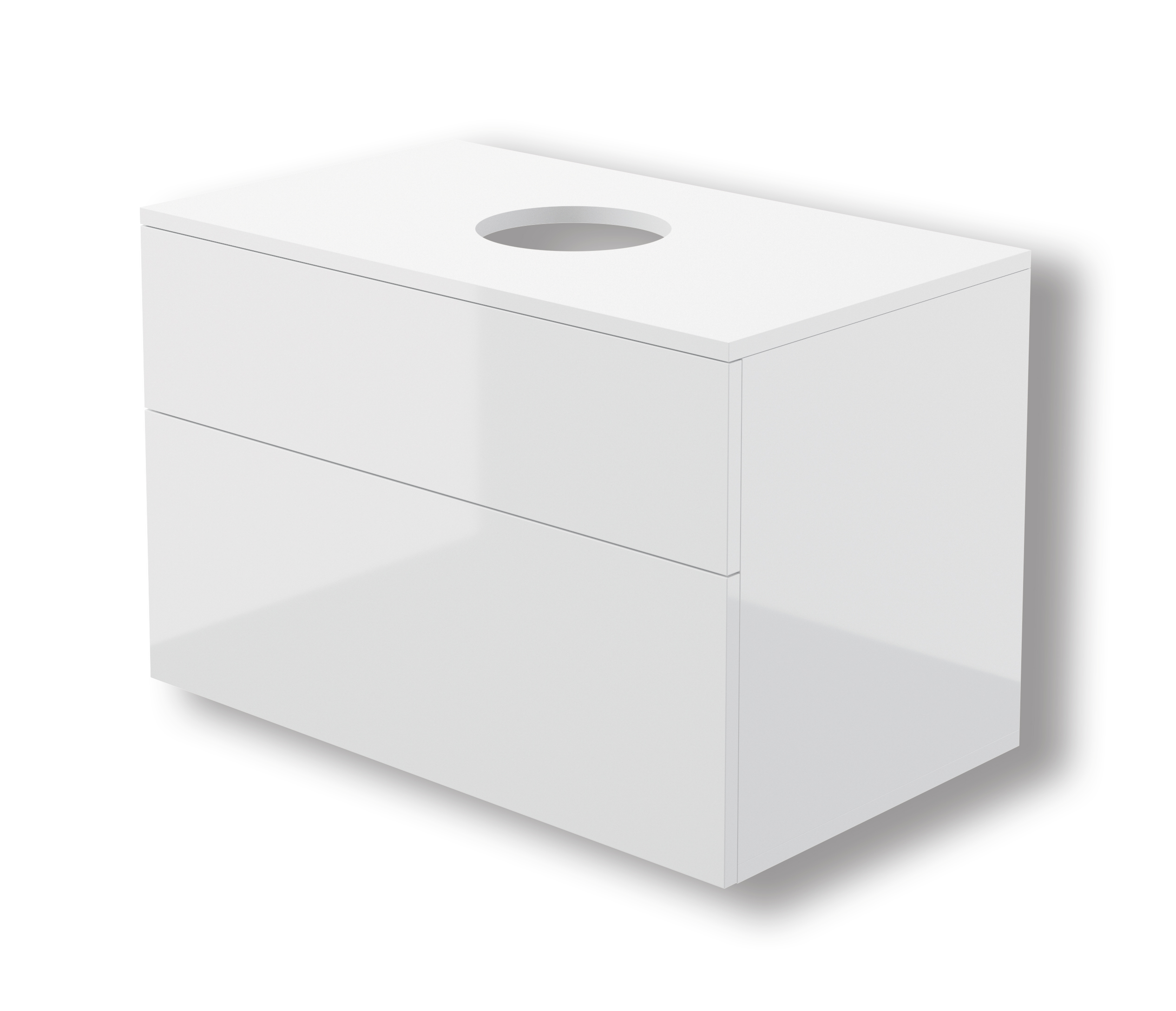 Deante Prizma meuble avec plan de travail 80x47x52 cm sous-lavabo suspendu blanc SDI_6B81