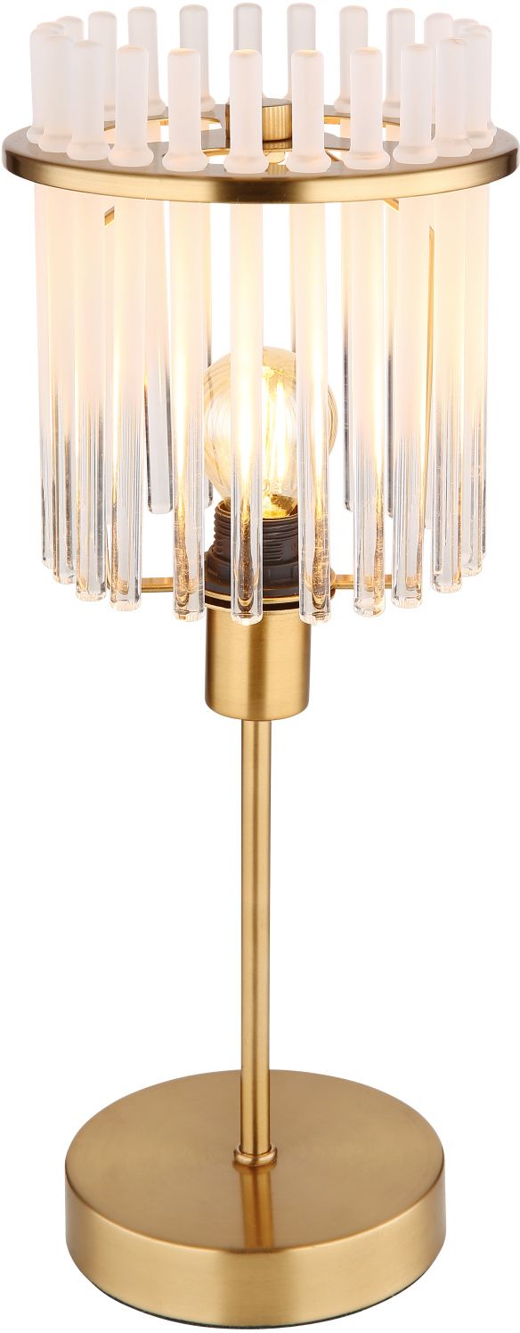 Globo Lighting Gorley lampe de table 1x40 W blanc-transparent-doré 15698TM