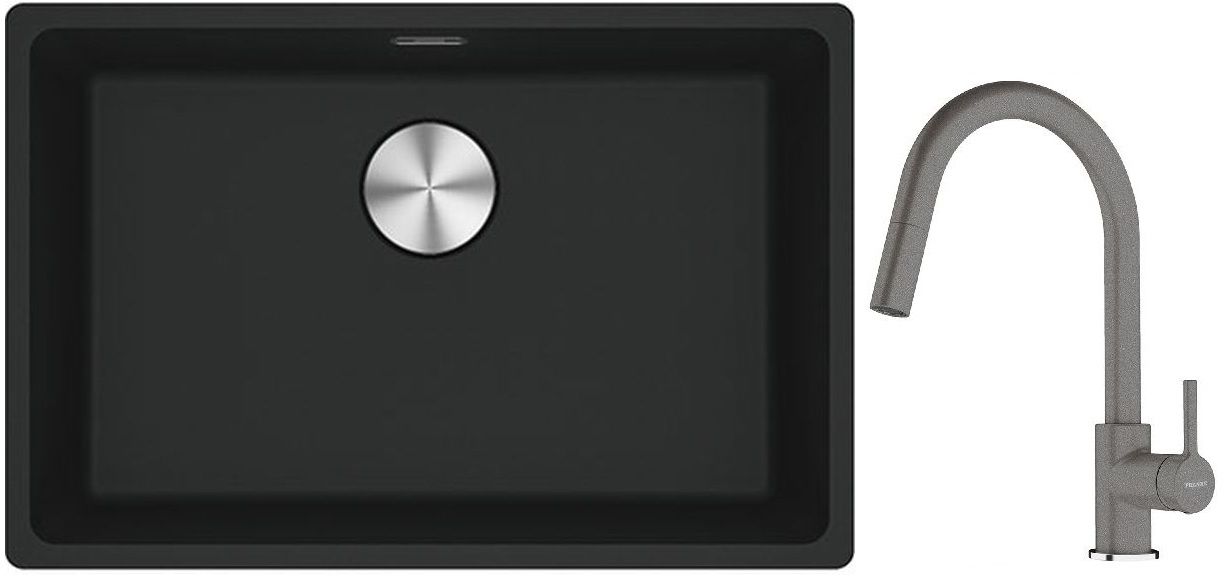 Set évier en granit Franke Maris 125.0687.252, mitigeur de cuisine Franke Lina 115.0626.057