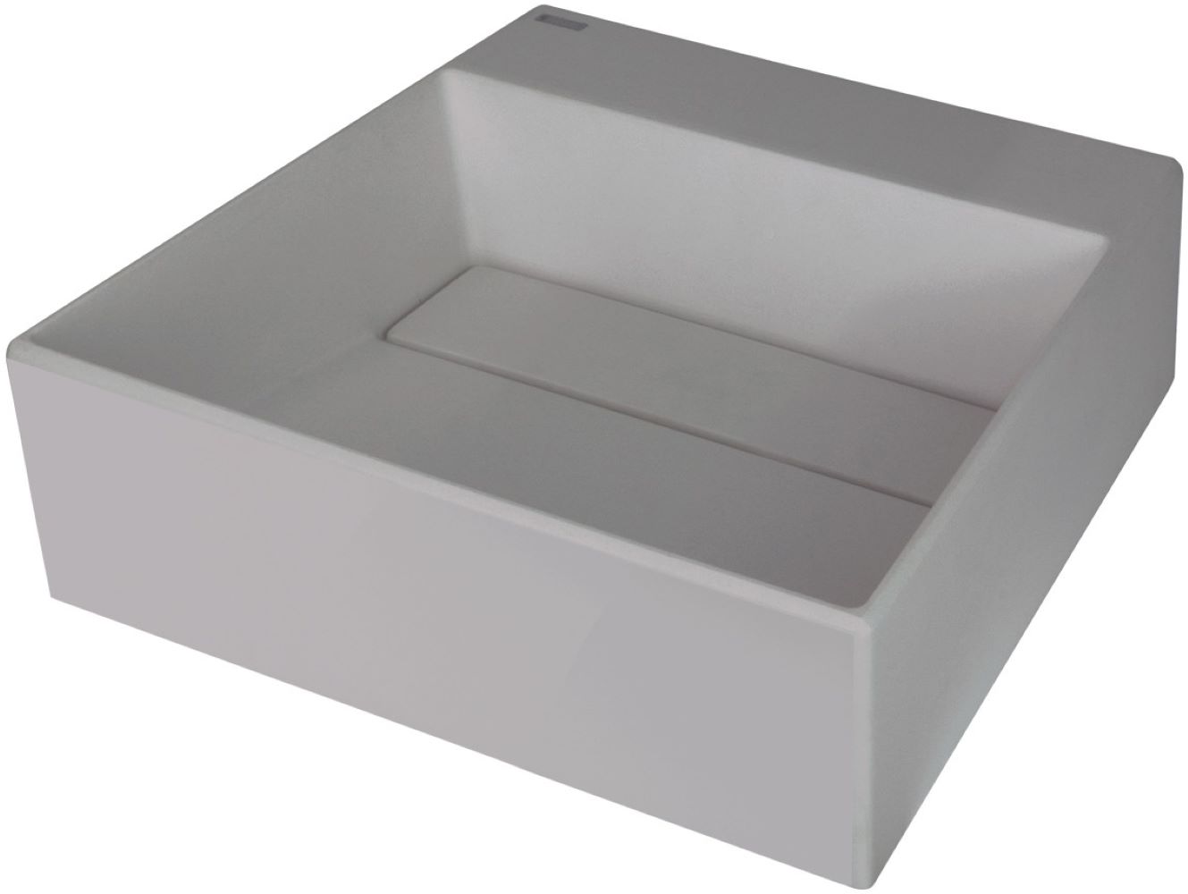 Deante Correo lavabo 40x40 cm carrée à poser gris/pierre mat CQR_SU4M