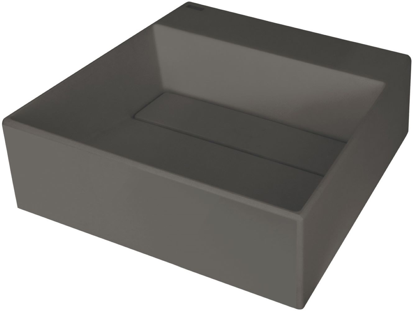 Deante Correo lavabo 40x40 cm carrée à poser anthracite mat CQR_TU4M