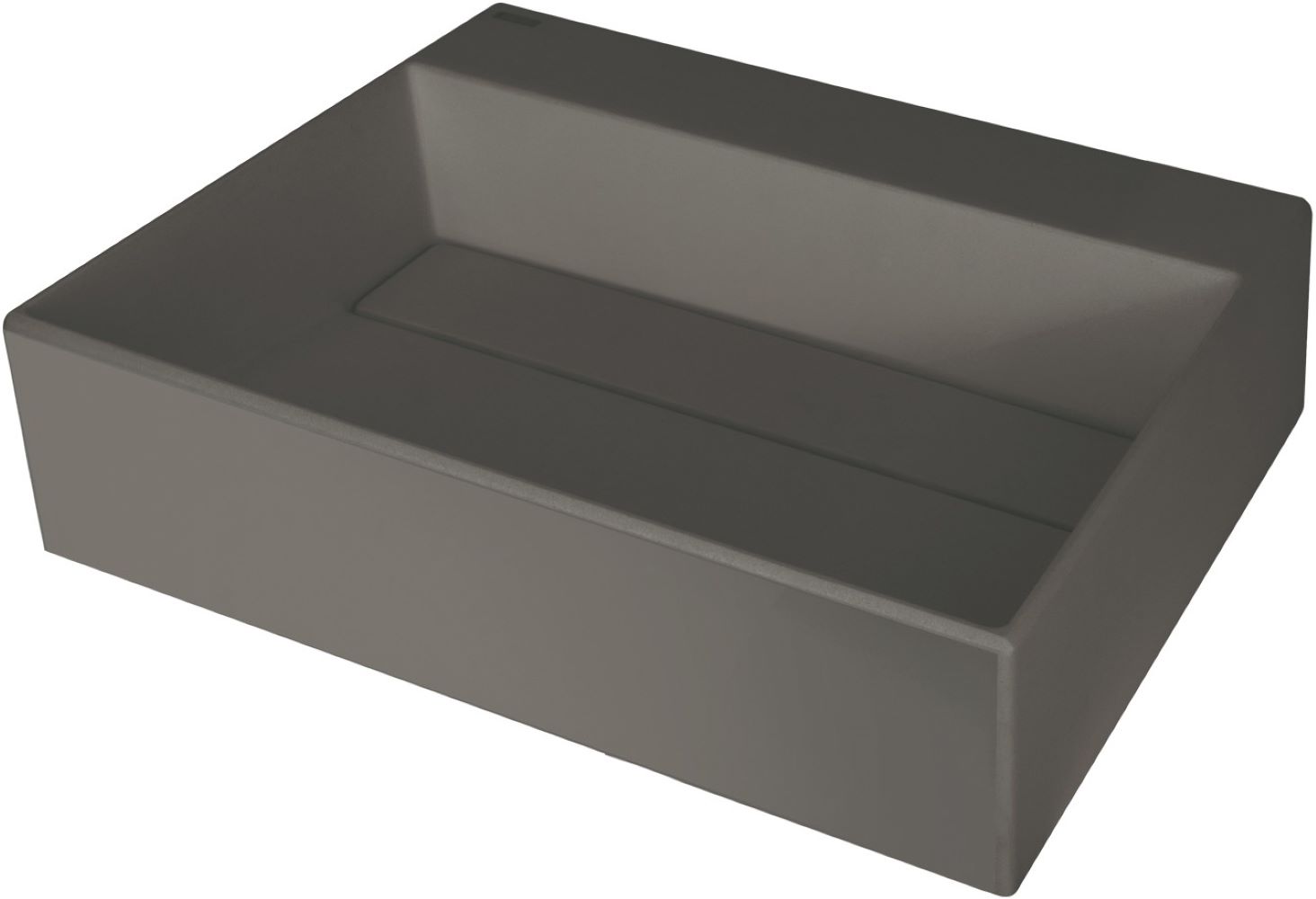 Deante Correo lavabo 50x40 cm rectangulaire à poser anthracite mat CQR_TU5M