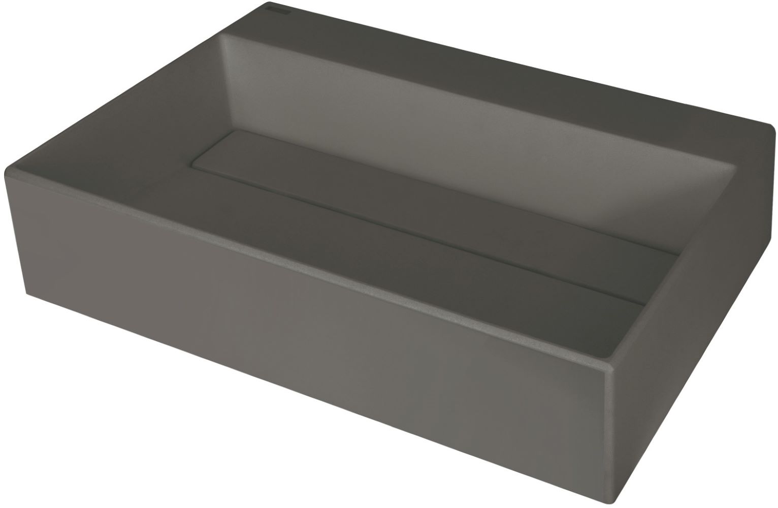 Deante Correo lavabo 60x40 cm rectangulaire à poser anthracite mat CQR_TU6M