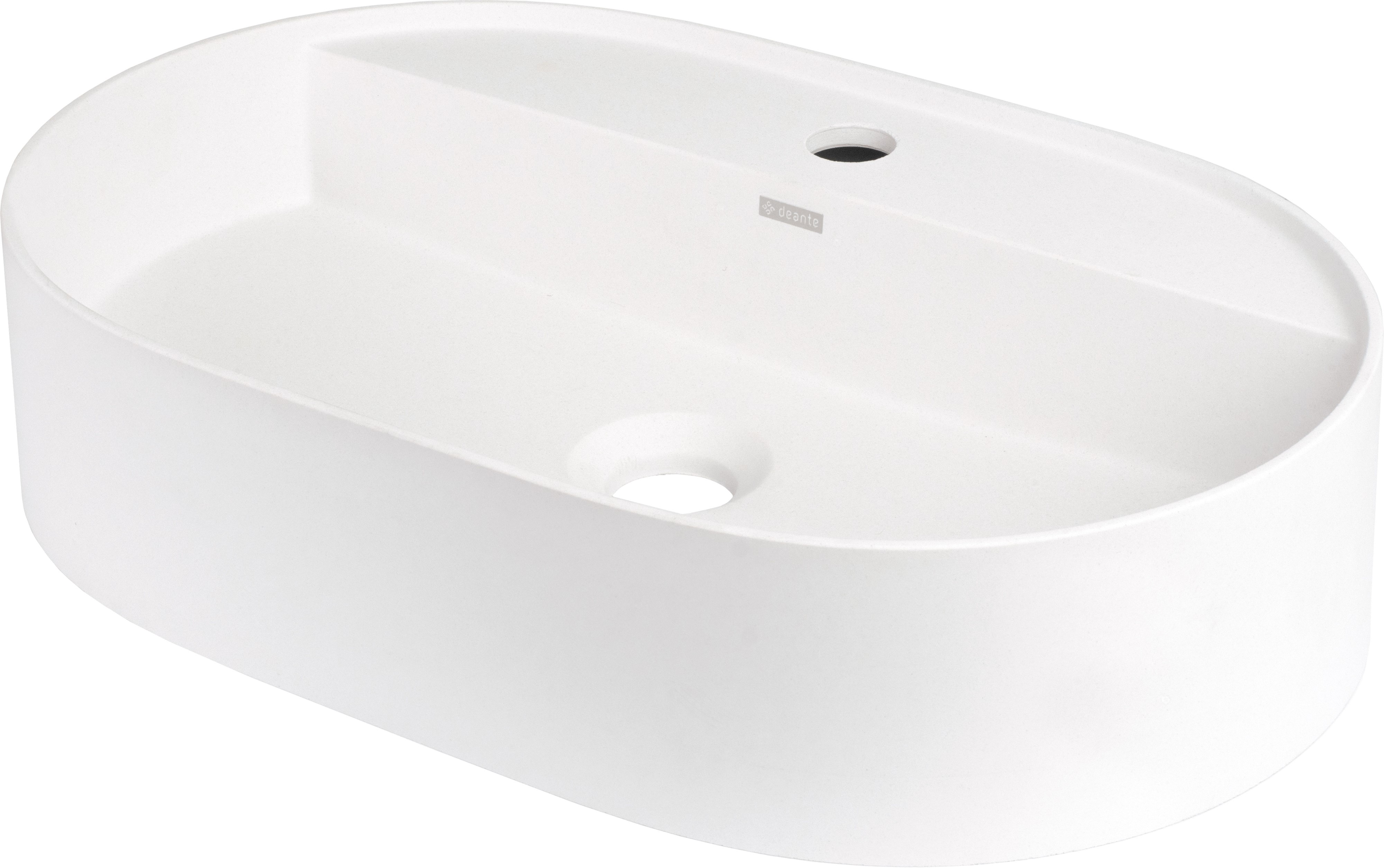 Deante Silia lavabo 55x35 cm ovale à poser blanc CQS_AU6B