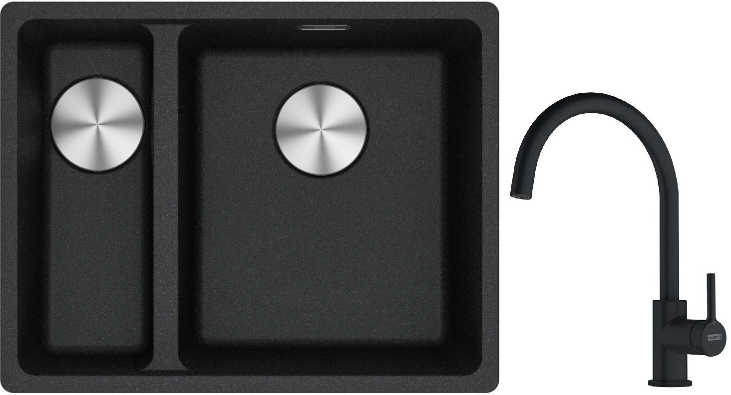 Set évier en granit Franke Maris 125.0687.269, mitigeur de cuisine Franke Lina 115.0626.019