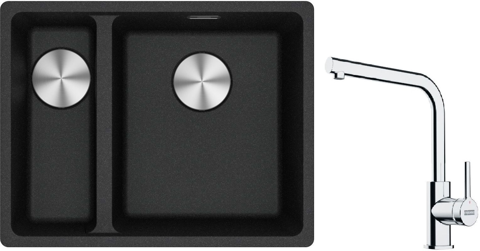 Set évier en granit Franke Maris 125.0687.269, mitigeur de cuisine Franke Lina 115.0693.230