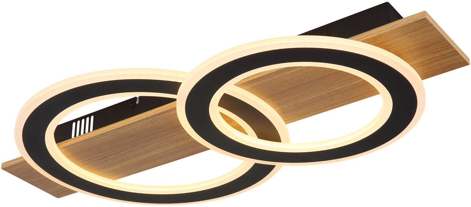 Globo Lighting Jayden plafonnier 1x40 W blanc-noir-bois 48038-40