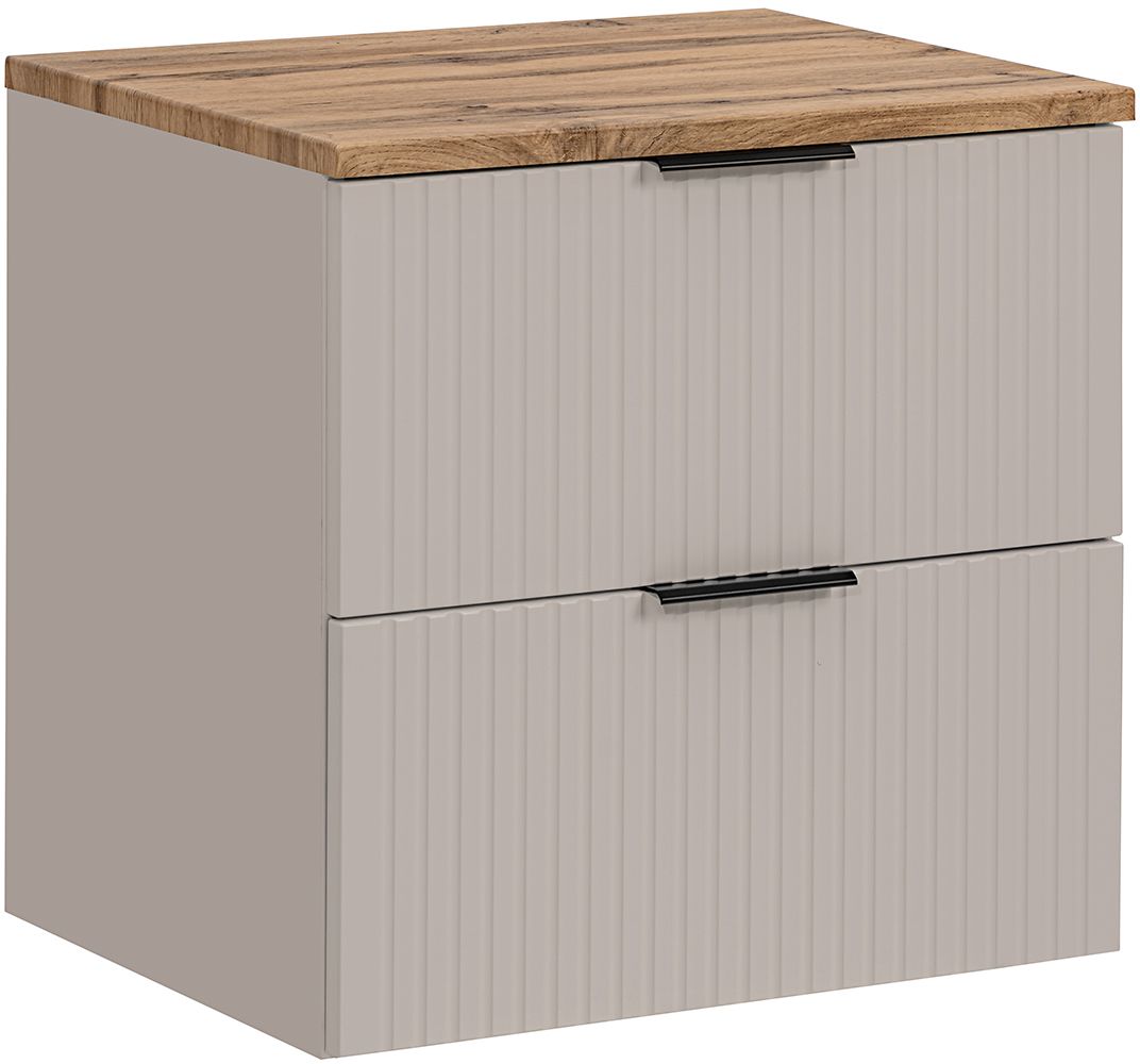 Set armoire Comad Adel Cashmere ADEL CASHMERE 82-60-2S, plan de travail suspendu Comad Adel Oak BLAT UN. 89-60-B WOTAN