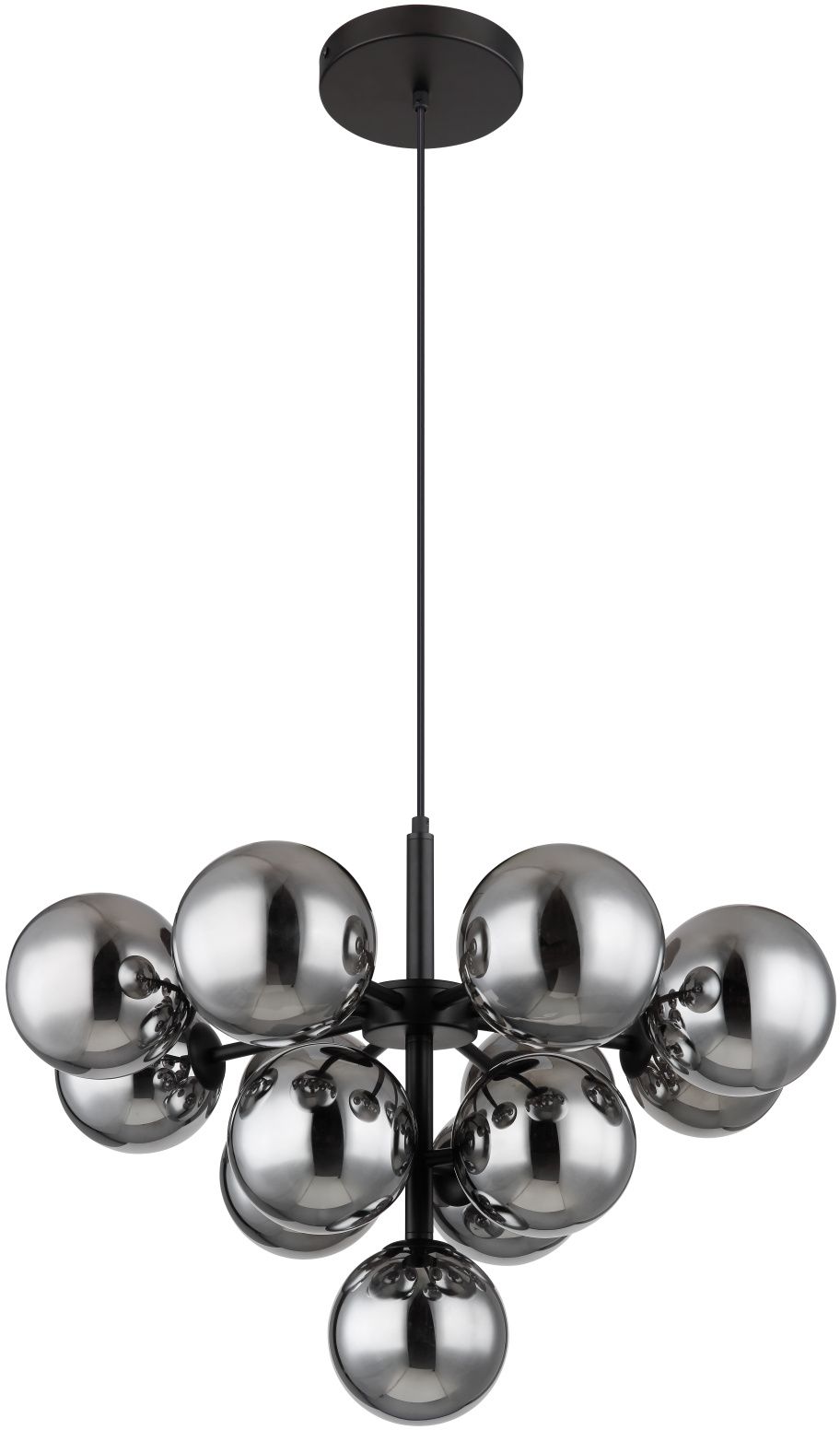 Globo Lighting Grappy lampe suspendue x5 W noir-fumé 56143-13