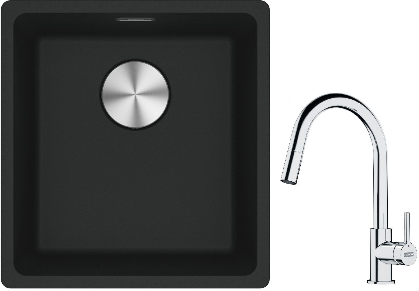 Set évier en granit Franke Maris 125.0687.248, mitigeur de cuisine Franke Lina 115.0693.229