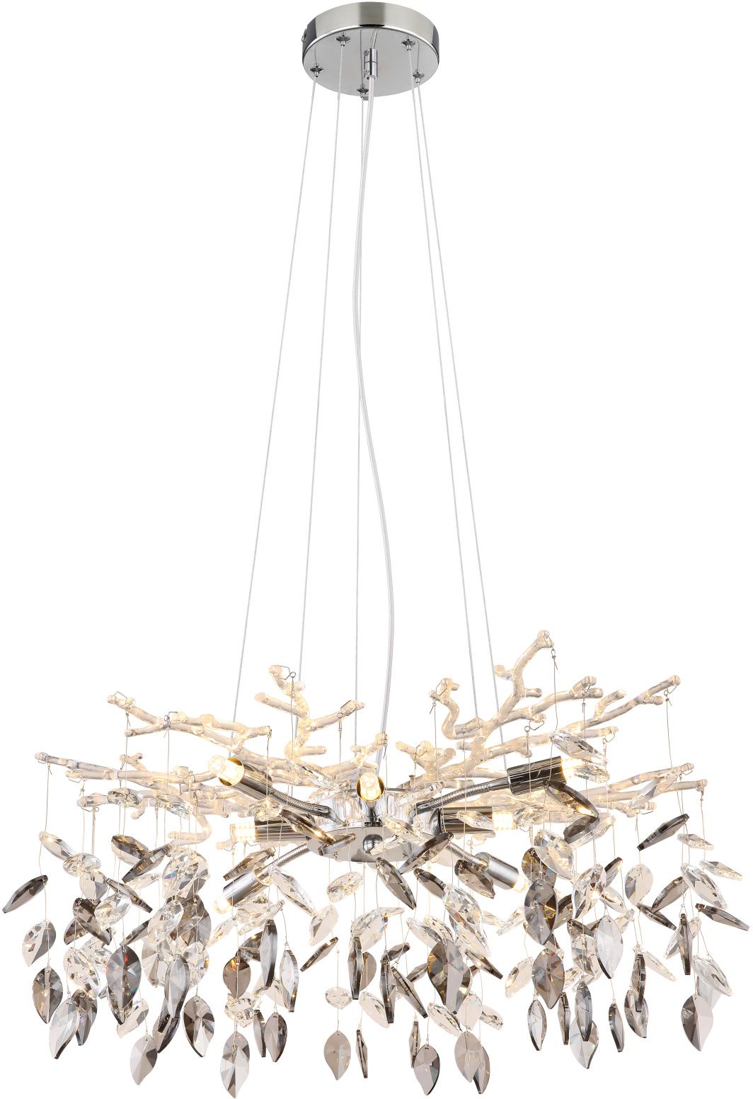 Globo Lighting Danna lampe suspendue x8 W chrome-fumé 64133-8