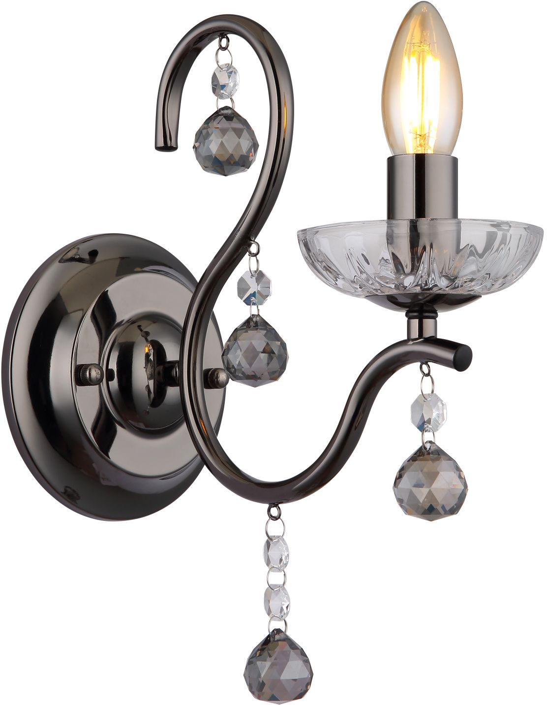 Globo Lighting Camila applique murale 1x40 W noir-cristal 64134W