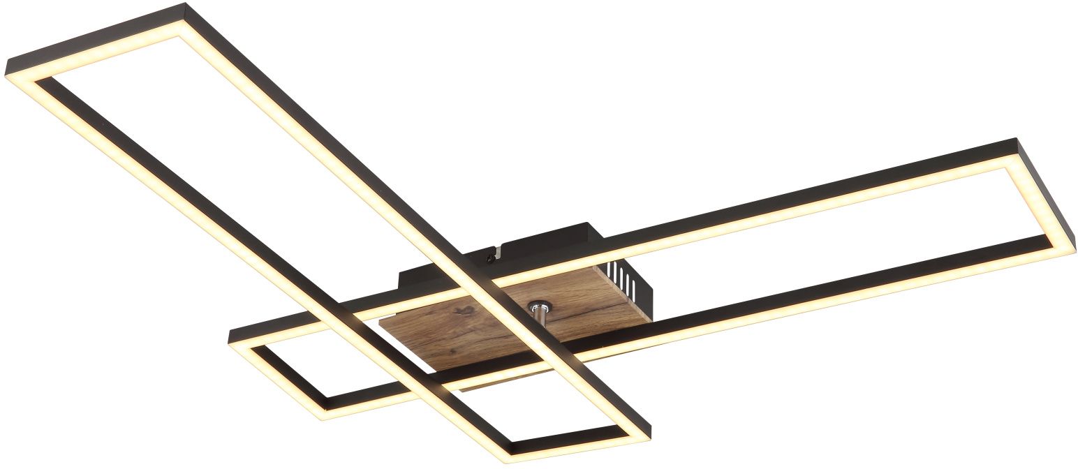 Globo Lighting Dakari plafonnier 1x30 W noir-bois 67208-30